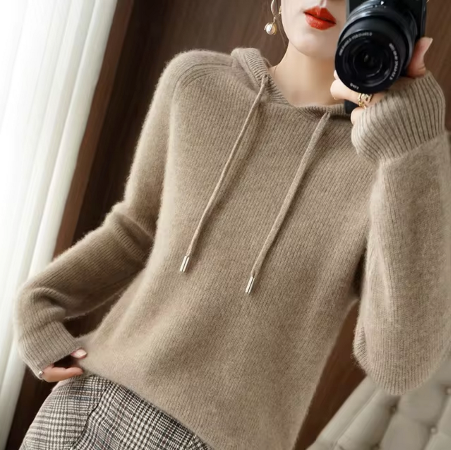 Women's Knit Hoodie | Long Sleeves