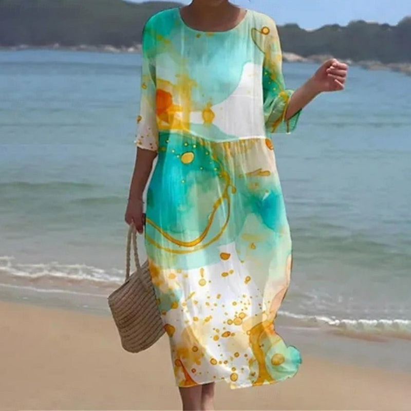 Beata - Elegant dress with flowers