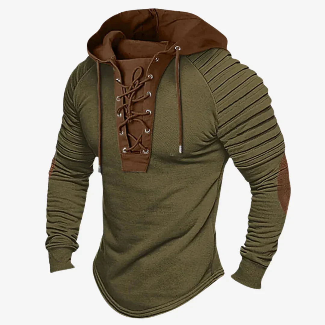 Casual Hooded Sweatshirt for Men with Adjustable Neck - Olytrend