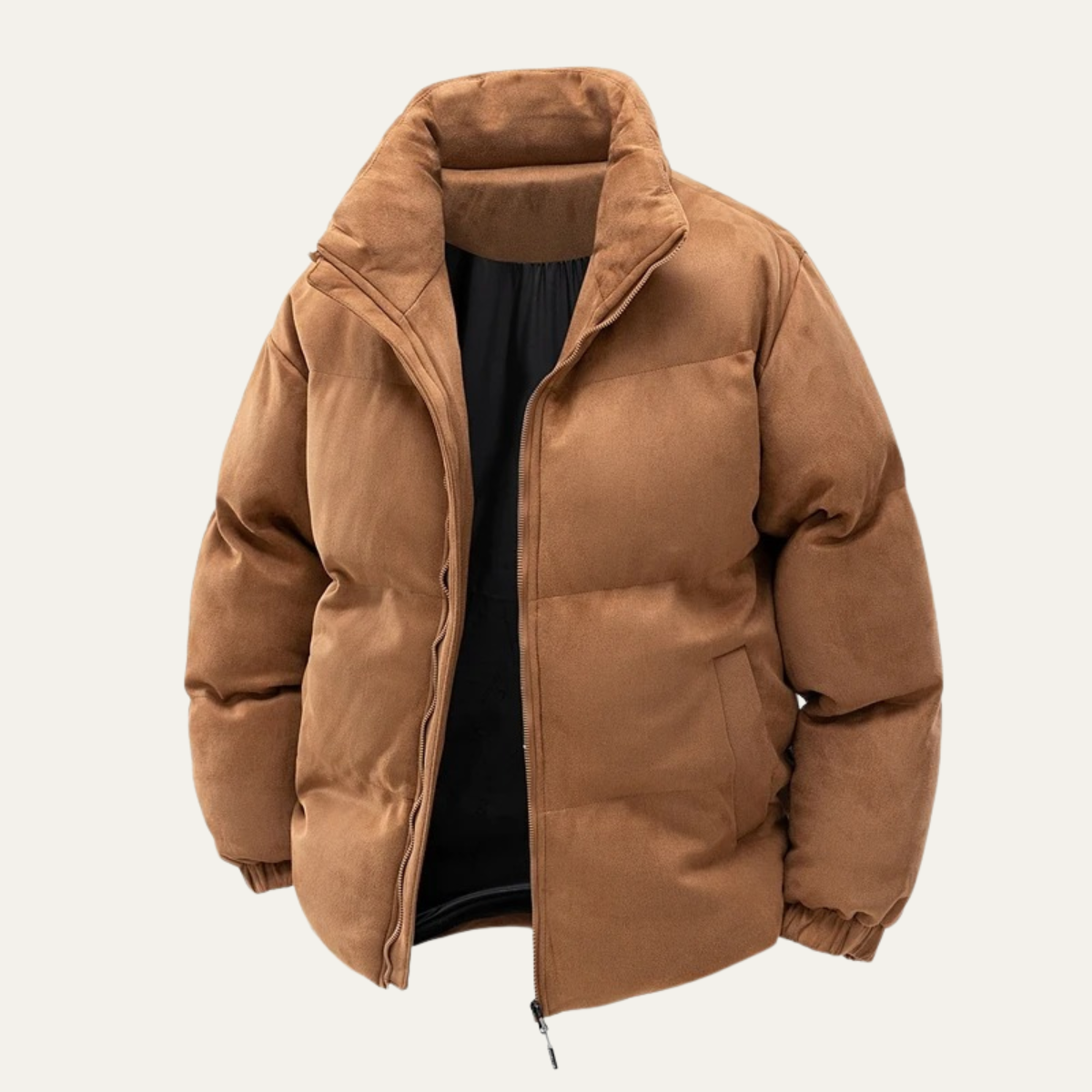 Warm Mens Suede Padded Down Jacket