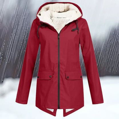 Waterproof and windproof hooded jacket with added warmth