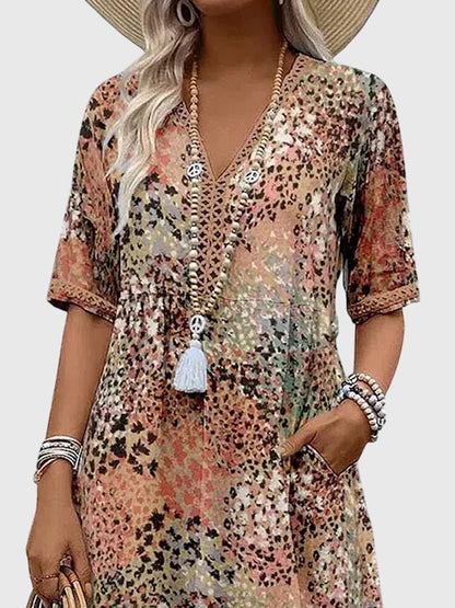 Beautiful Floral Knee Length Dress