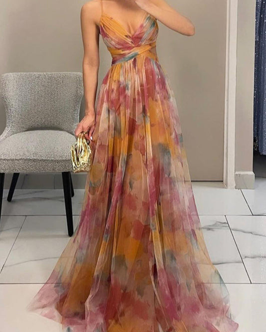 Women's Elegant Cut Out Long Dress - Olytrend