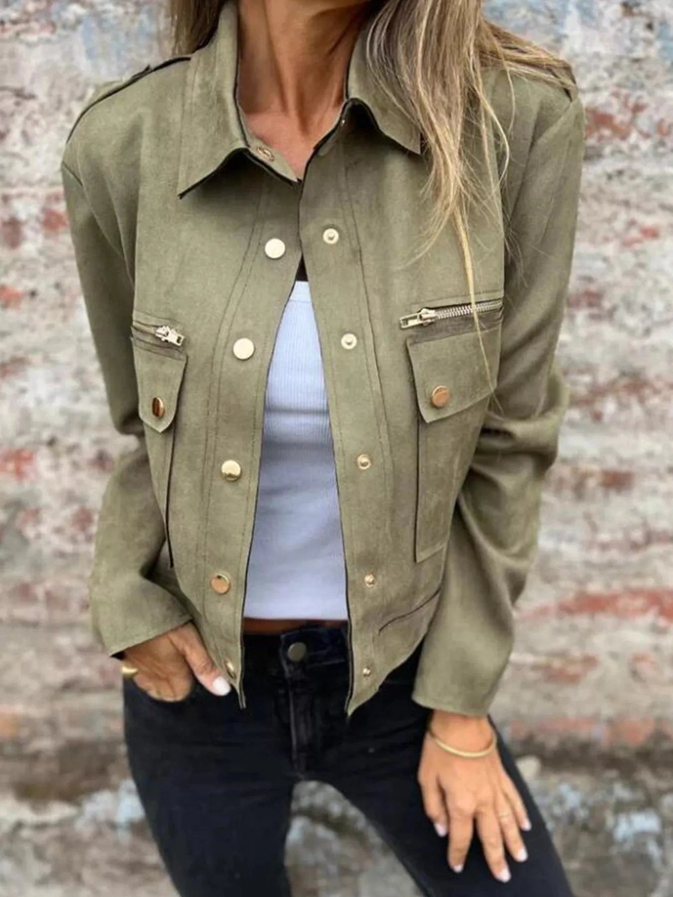 Baya | Structured Button Jacket for Women — Modernity & Natural Charm