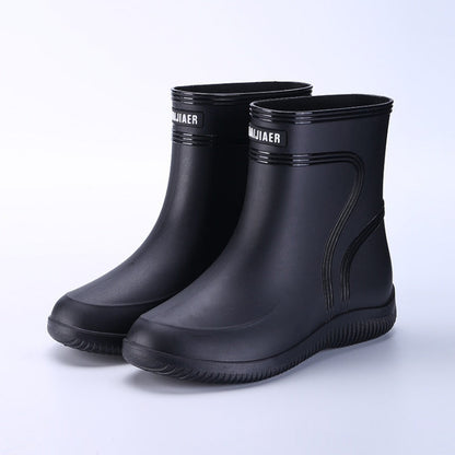 Warming fleece rubber boots for women and men