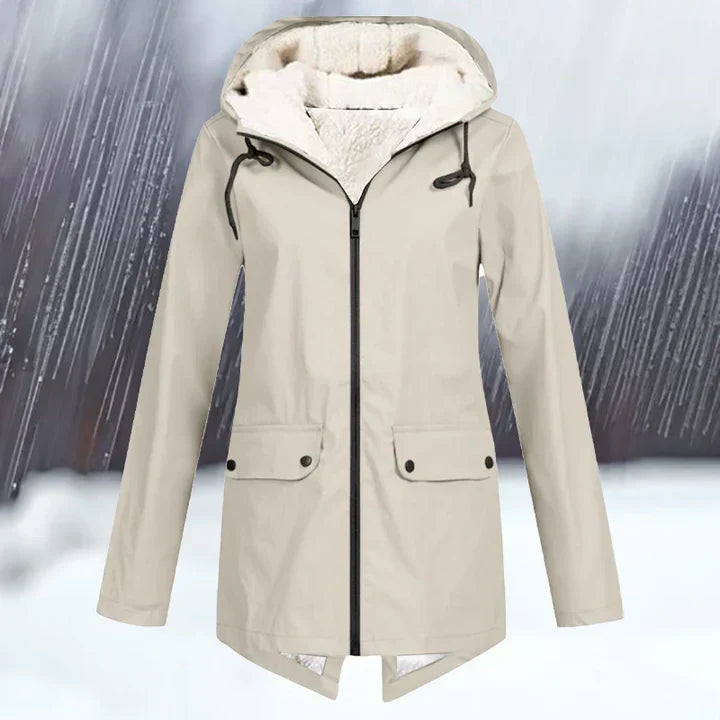 Waterproof and windproof hooded jacket with added warmth