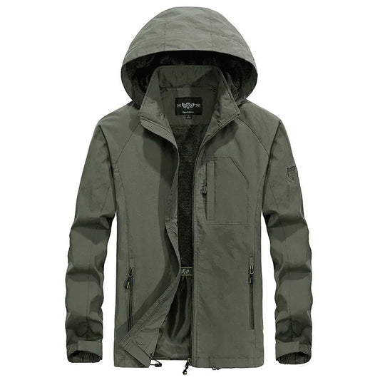 Waterproof Hiking Jacket with Removable Hood - Olytrend