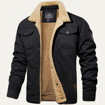 Warm Waterproof Men's Fleece Lined Winter Jacket