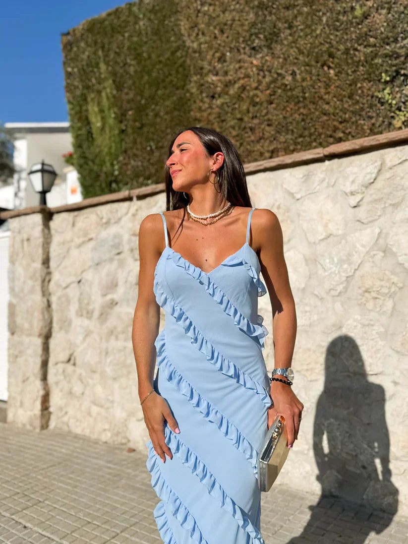 Women's Nora maxi dress with ruffles