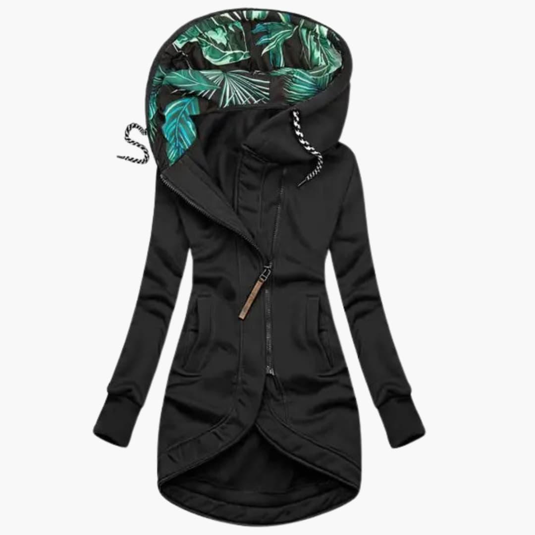 Warm Women's Parka Coat with Hood and Pockets