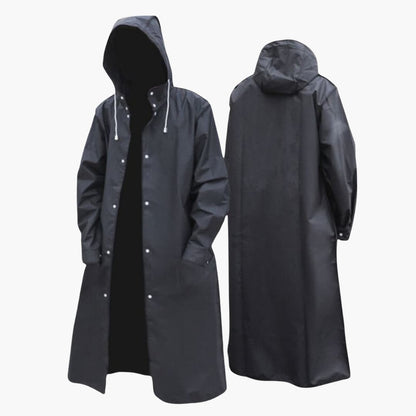 Waterproof Men's Hooded Jacket with Full Zip Closure