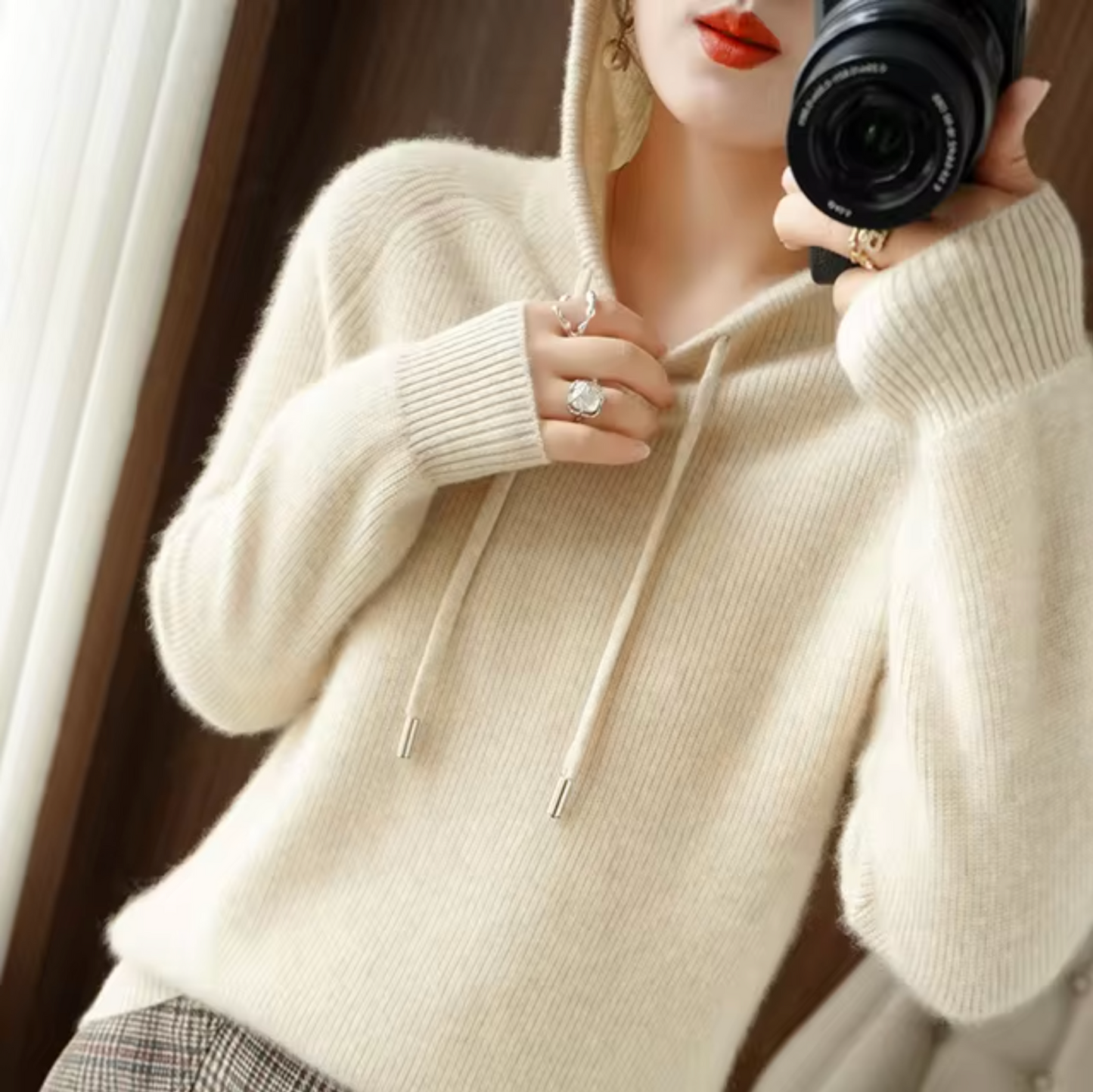 Women's Knit Hoodie | Long Sleeves