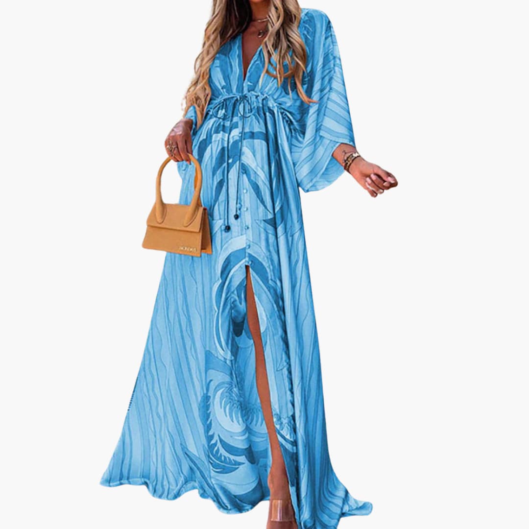 Vibrant Floral Maxi Dress for Women