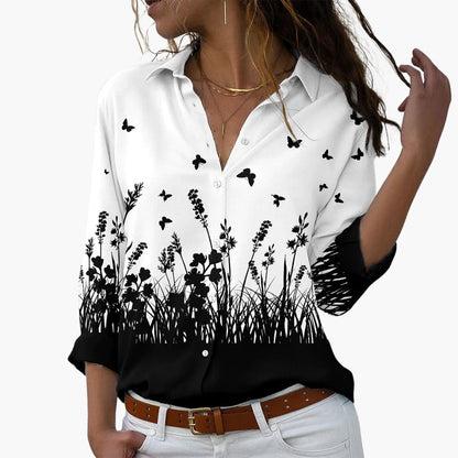 Women's Floral Blouse - Lightweight Summer Top