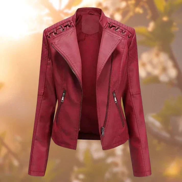 Women's leather jacket - hall