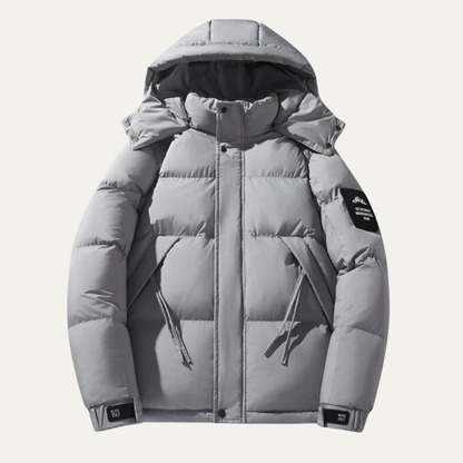 Casual Men's Zip Up Hooded Oversized Jacket