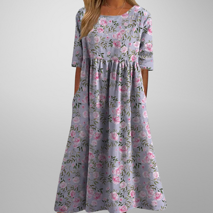 Casual Flower Knee Length Dress