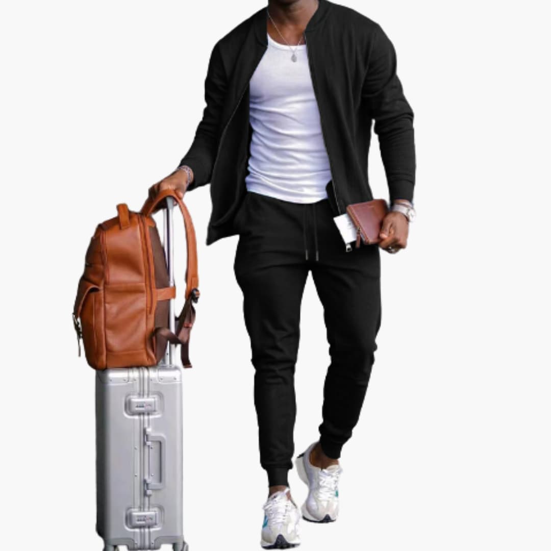 Casual Zip Up Tracksuit for Men - Olytrend