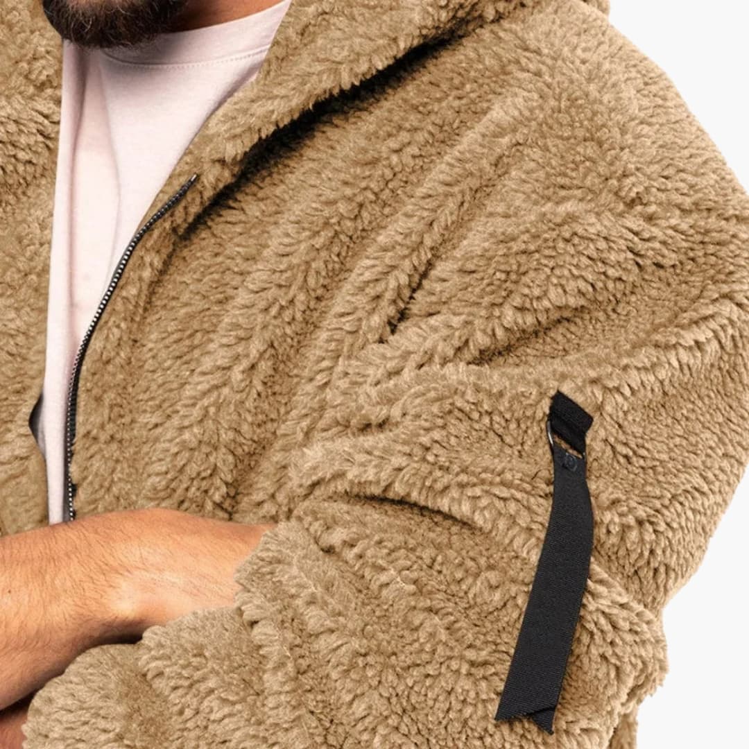 Warm Hooded Zip Up Mens Jacket