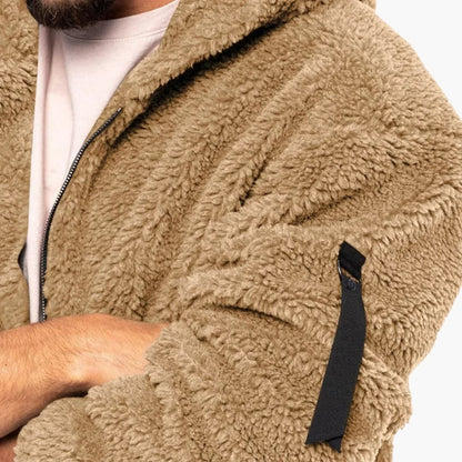Warm Hooded Zip Up Mens Jacket