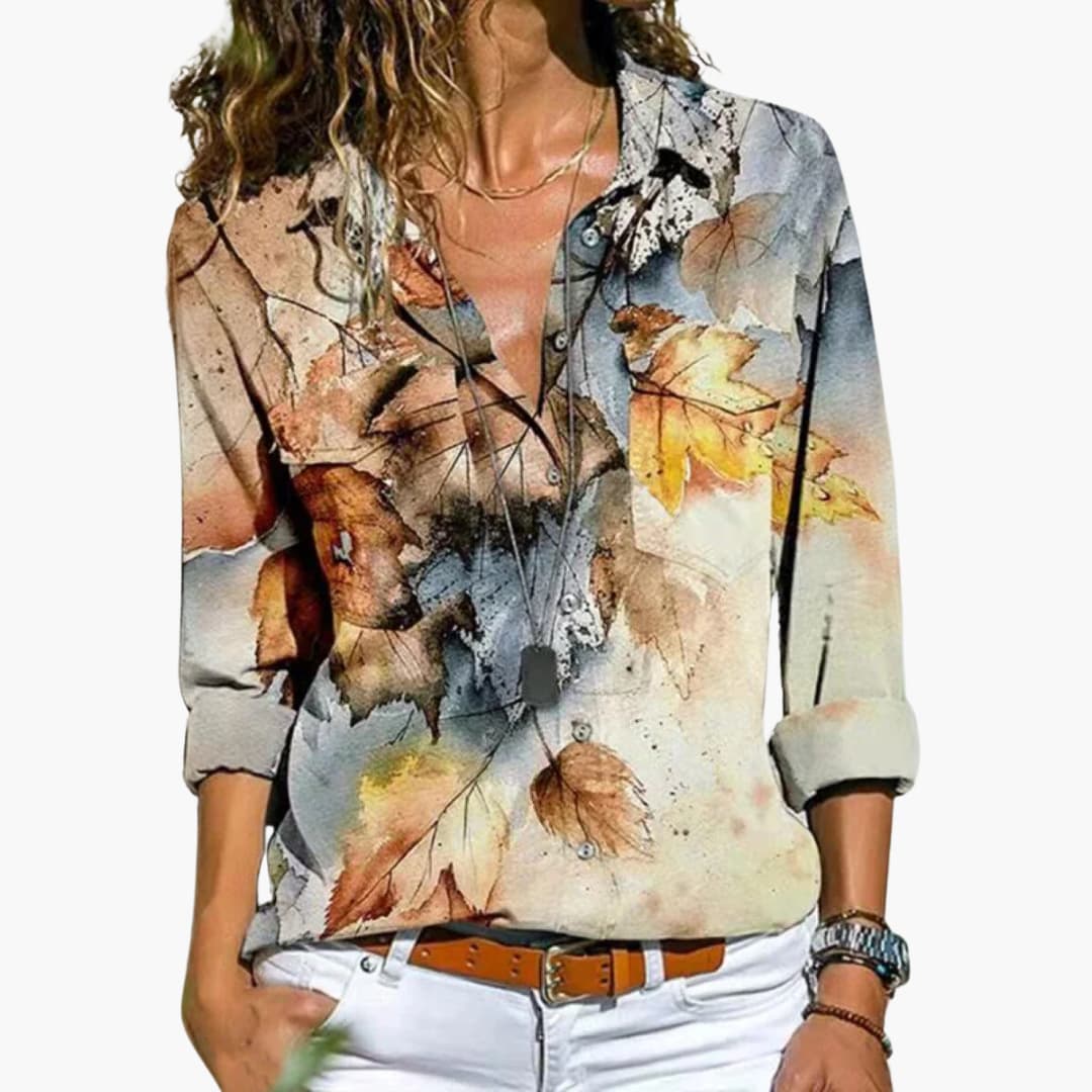 Women's Floral Print Relaxed Fit Blouse