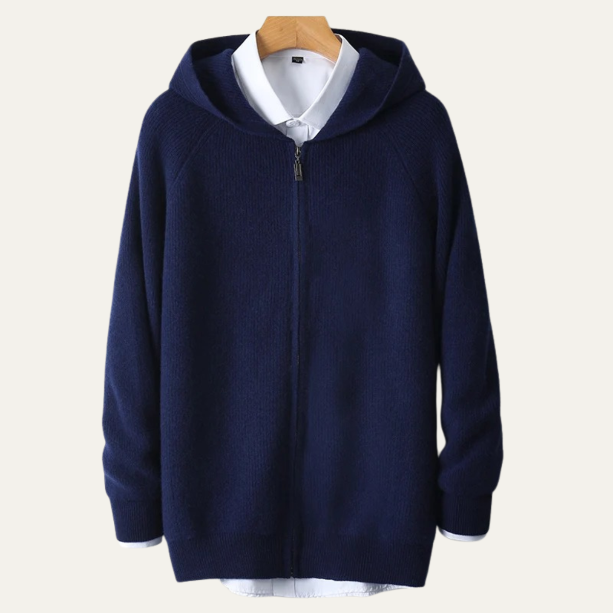 Warm Mens Merino Wool Zipper Sweater