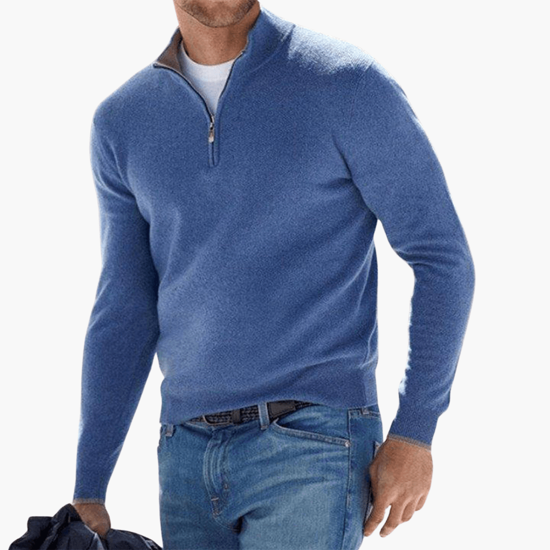 Casual Men's Zip Up Sweater