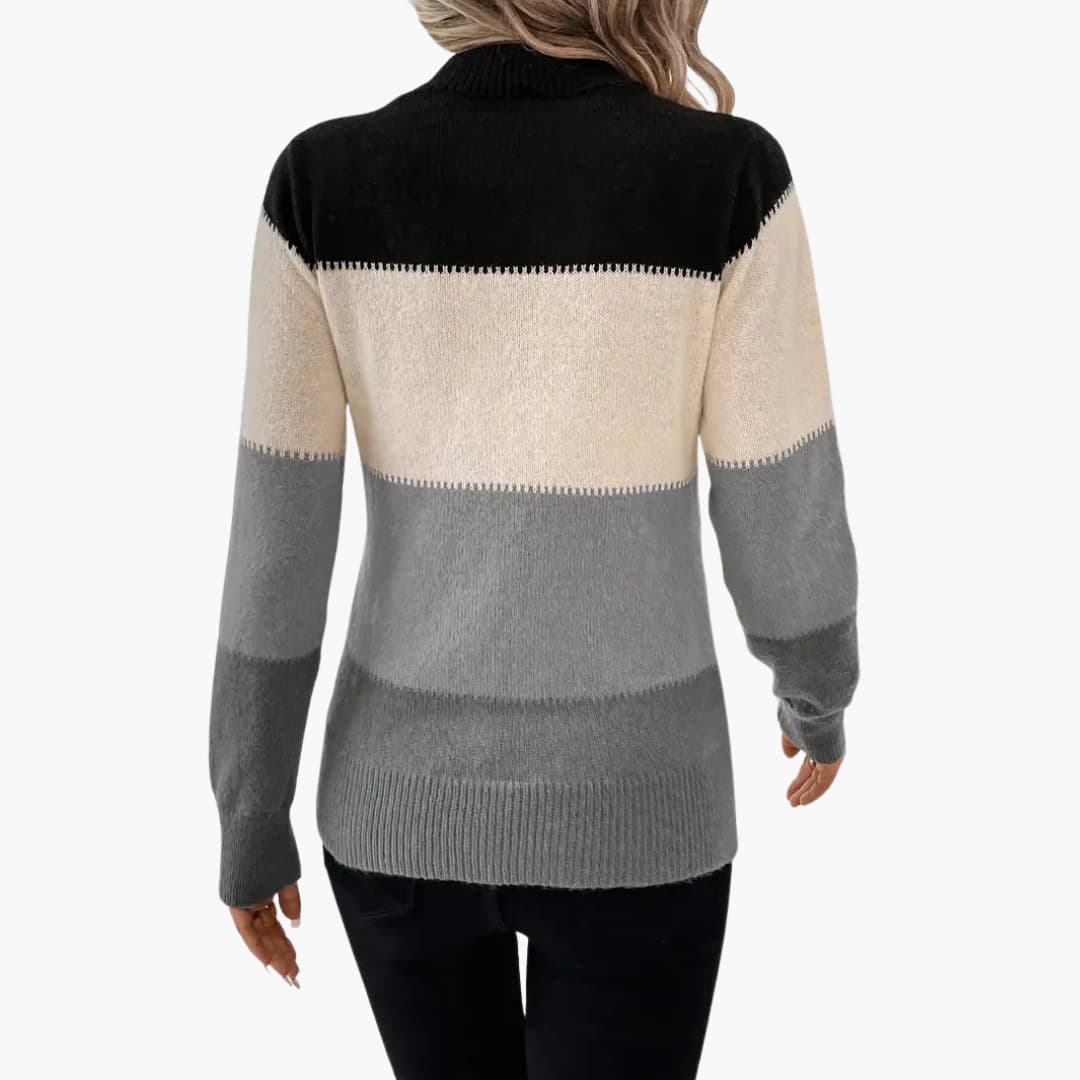 Women's Casual Color Block Sweatshirt