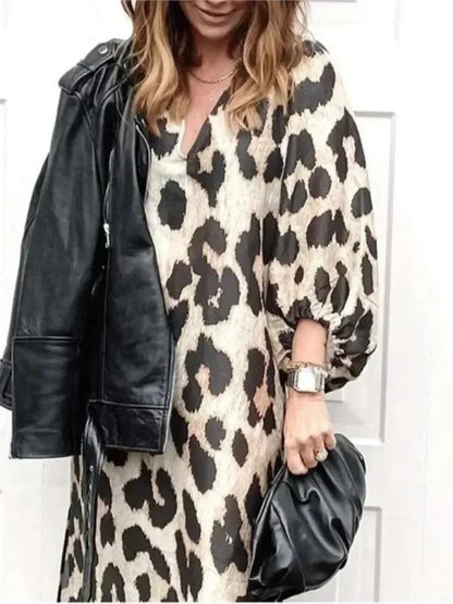 Beautiful Leopard Women's Party Dress - Olytrend