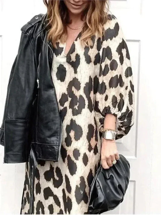 Beautiful Leopard Women's Party Dress - Olytrend