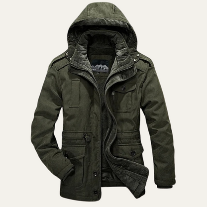 Warm Waterproof Men's Winter Coat with Hood - Nocini