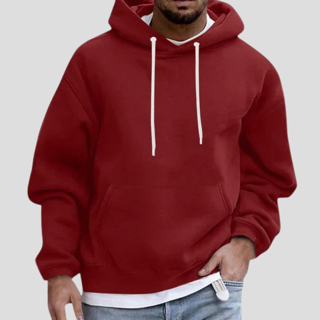 Casual Hooded Sweatshirt with Pockets