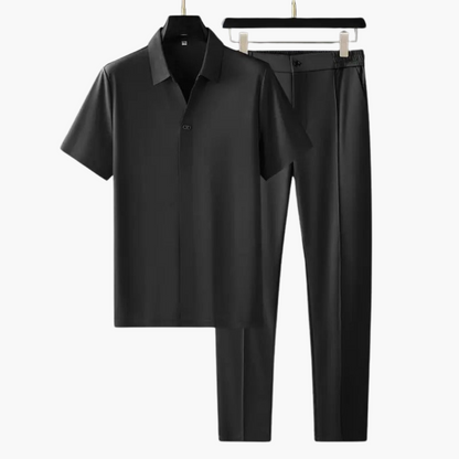 Casual Mens Shorts Set with Shirt