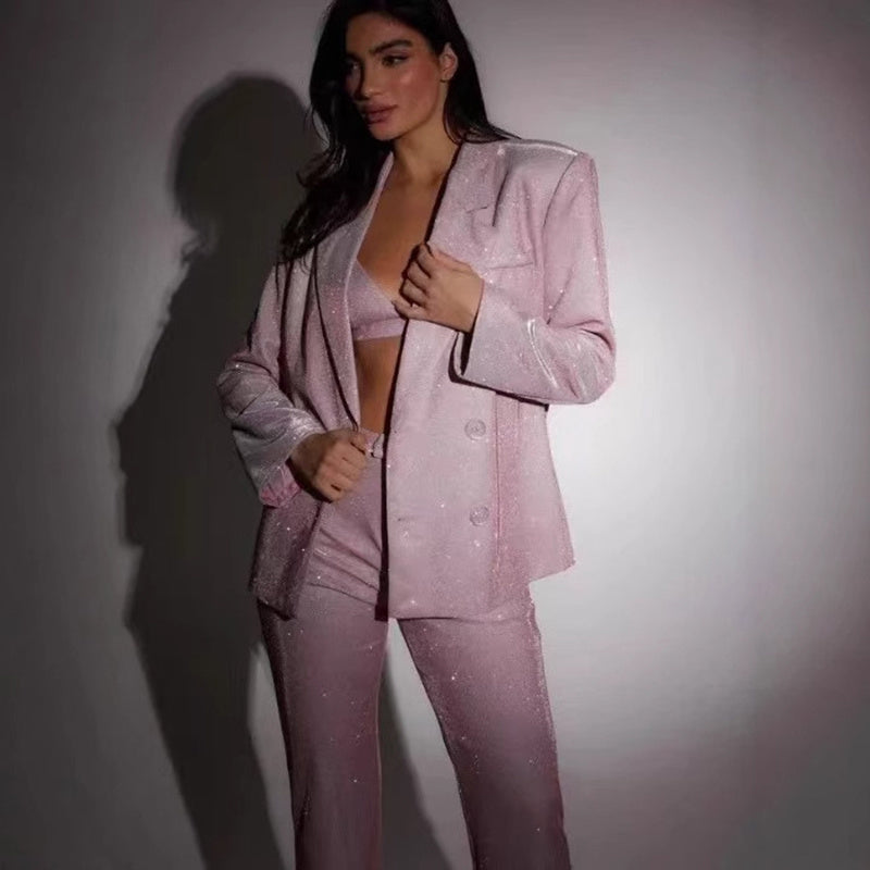 Women's suit set with sequins for special occasions