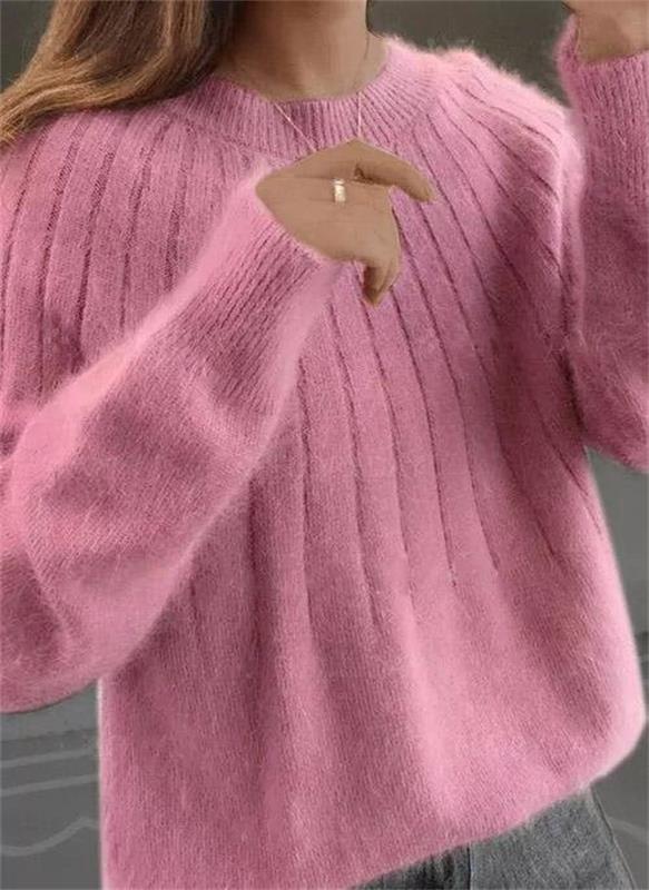 Women's ribbed knit sweater | Long sleeve