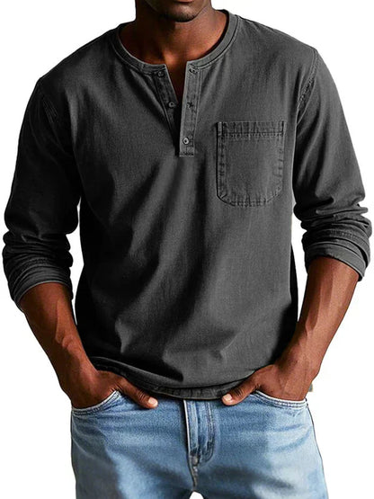 Vintage Long Sleeve Shirt for Men