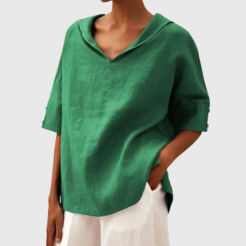 Women's Classic White Button Blouse