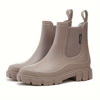 Women’s Waterproof Rain Boots with Slip-Resistant Lug Sole