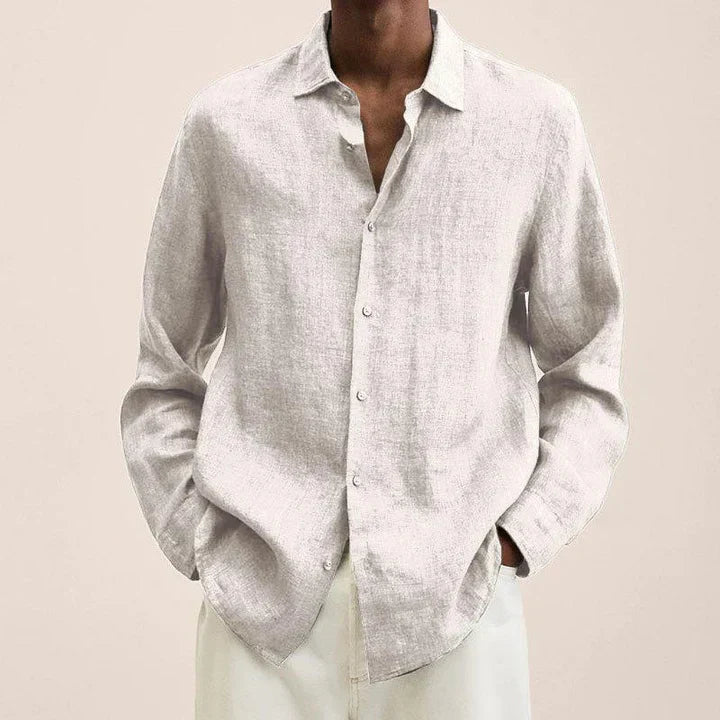 Versatile and lightweight linen shirt for men, elegantly styled