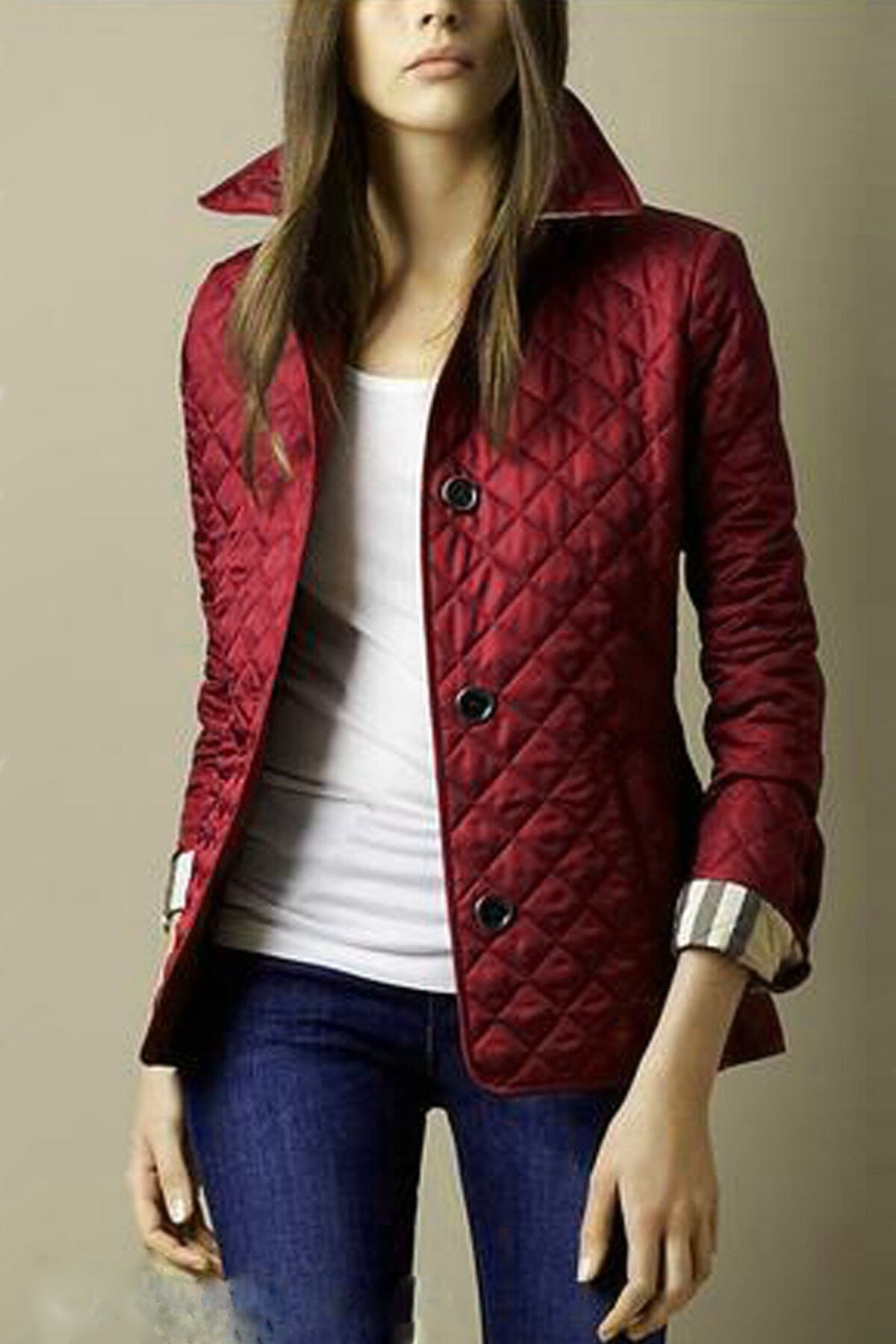 Women's Winter Puffer Jacket | With Buttons