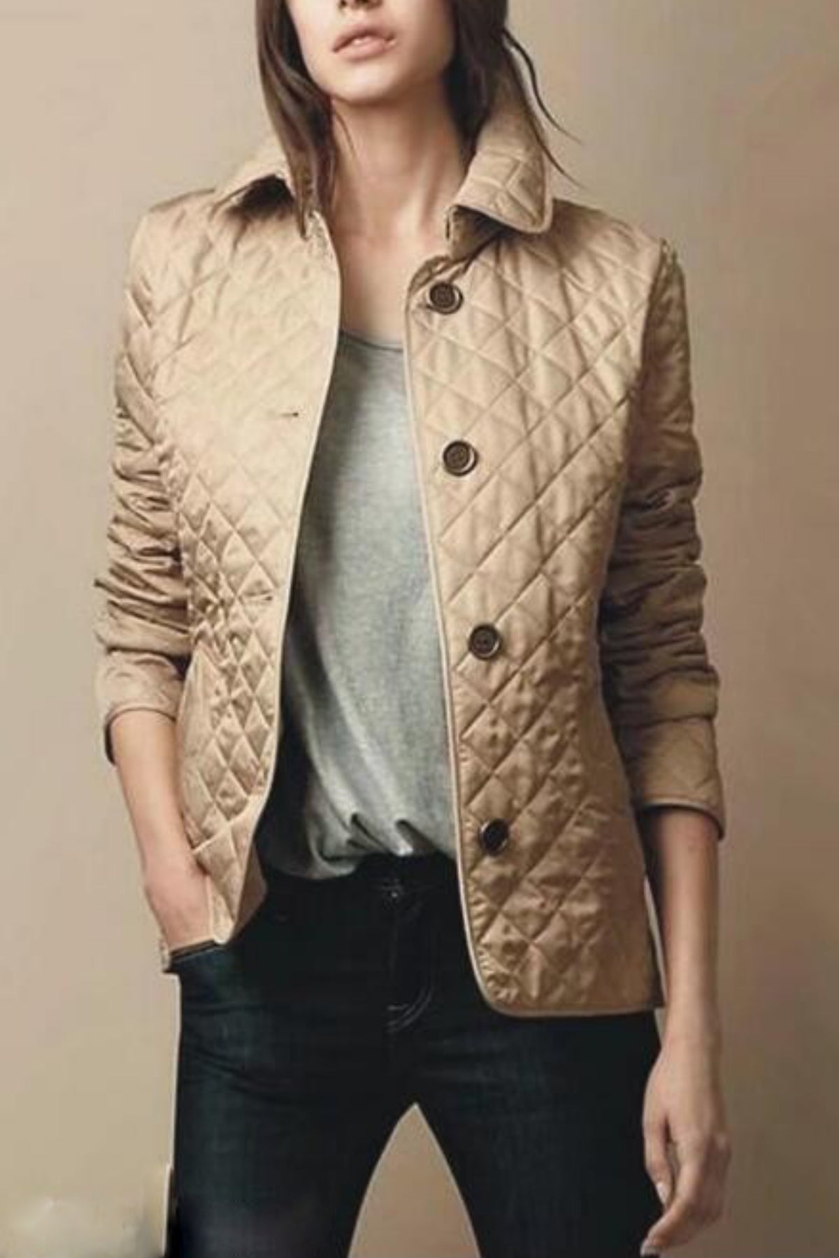 Women's Winter Puffer Jacket | With Buttons