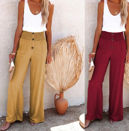 Carly - Wide high-waisted pants with long legs