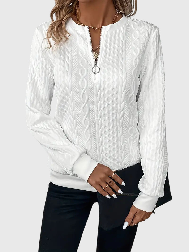 Warm Zip Up Knitted Sweater