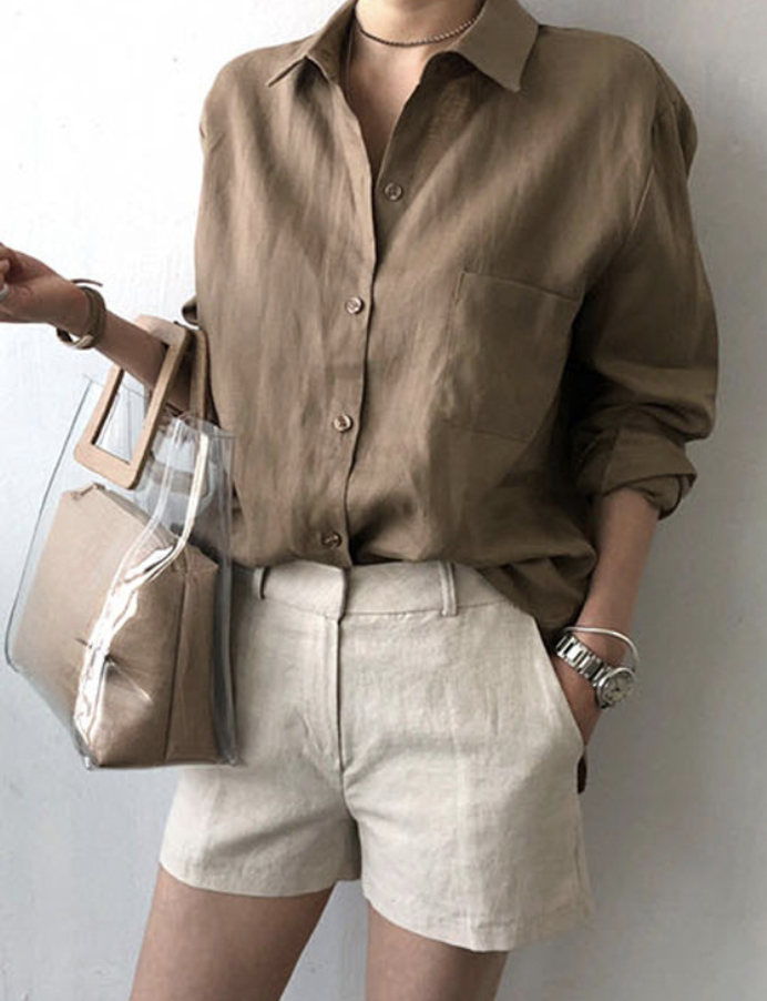 Beatrix | Elegant leisure blouse made of linen for women