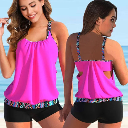 Beautiful Flower Pattern Swimwear Set