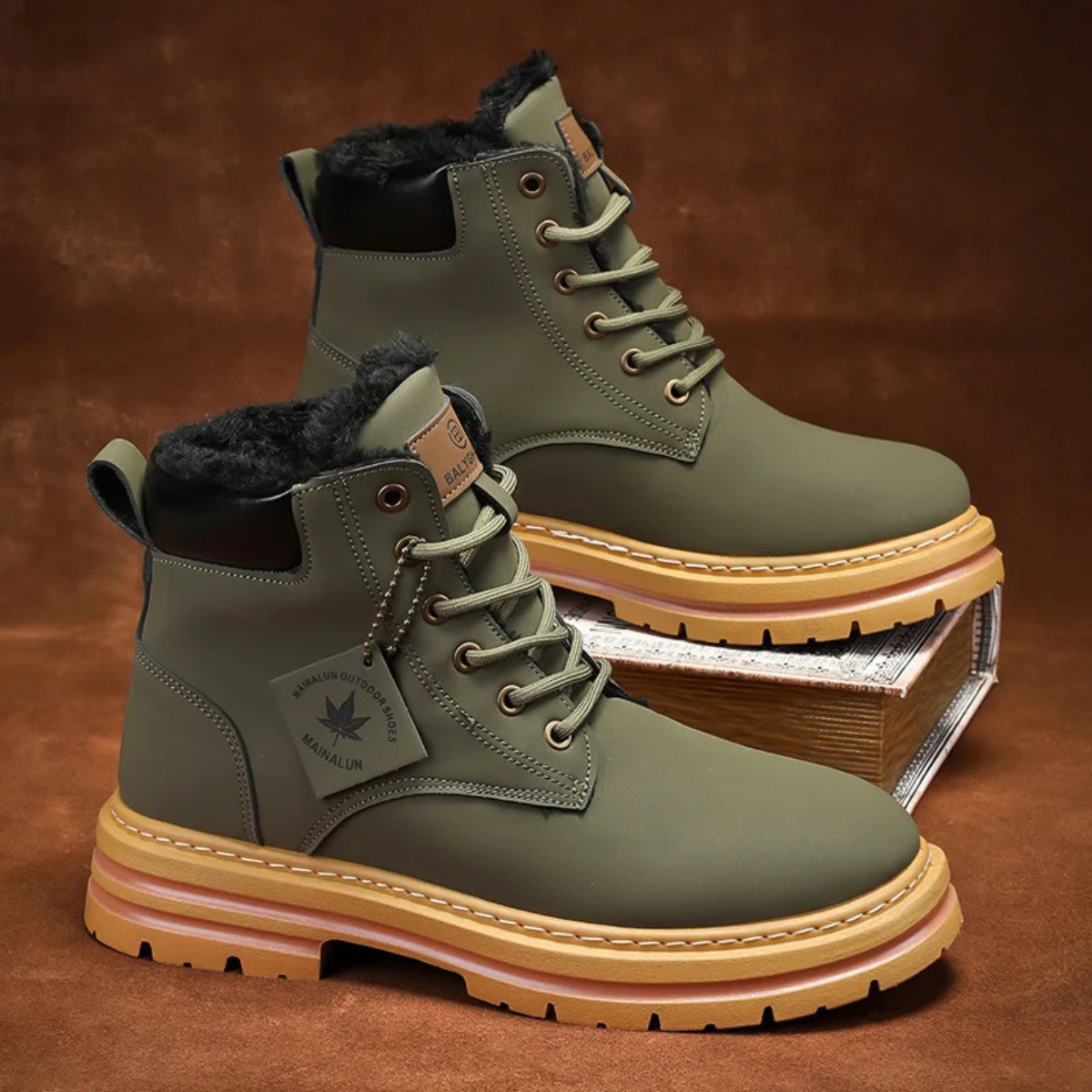 Warm Waterproof Men's Insulated Snow Boots