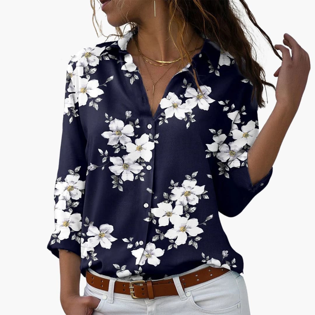Women's Floral Blouse - Lightweight Summer Top