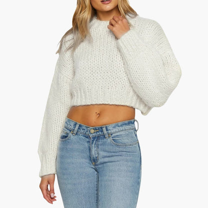 Women's Cozy Striped Crew Neck Sweater