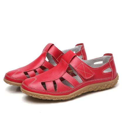 Casual summer leather sandals for women