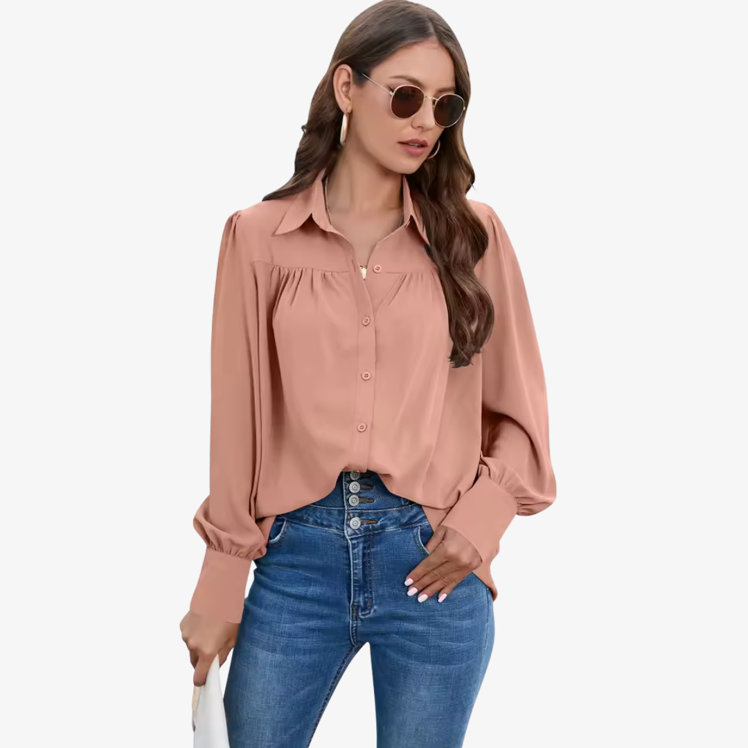 Beautiful Flowy Blouse with Bell Sleeves